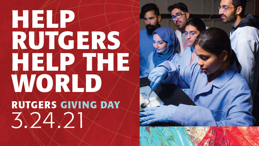 Help Rutgers Help the World - Giving Day graphic 