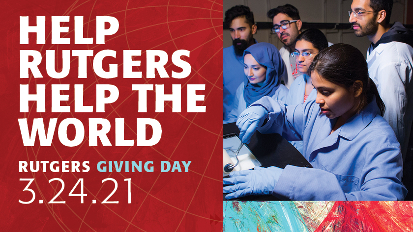 Help Rutgers Help the World - Giving Day graphic