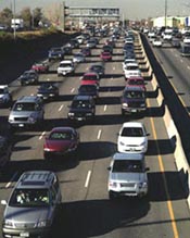 Highway congestion is reduced through greater reliance on public transportation.