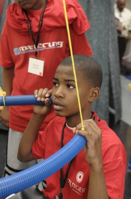boy doing an activity