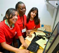 Girls at computer