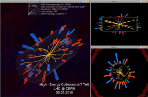 First collisions detected by CMS