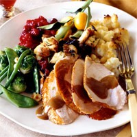 Thanksgiving dinner plate
