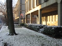 newark campus in snow