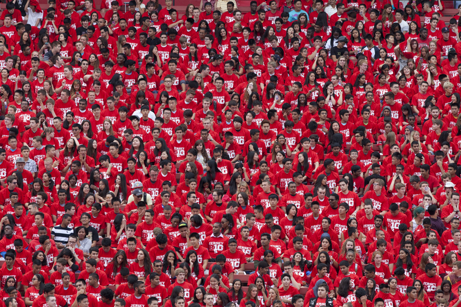 Rutgers students kick off college life at the new student convocation. 