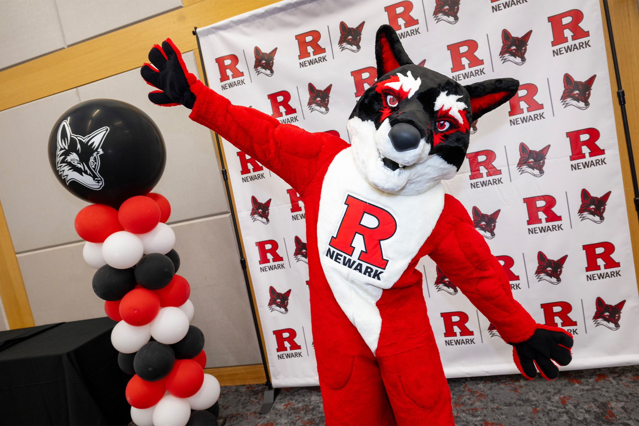 Rutgers-Newark Unveils New Scarlet Raider Mascot | Rutgers