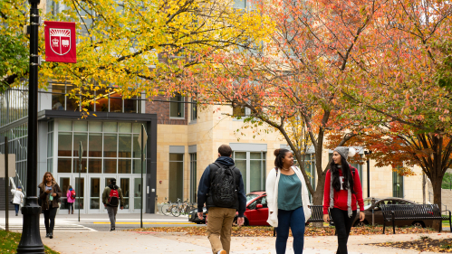 Students on College Avenue campus