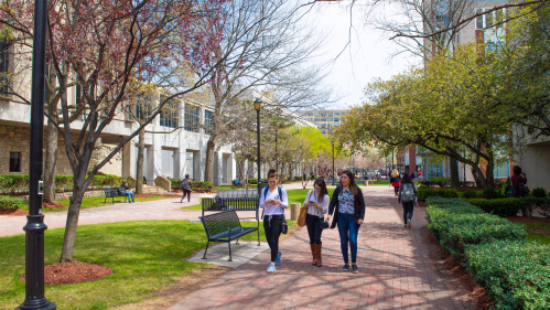 Students on the Newark campus