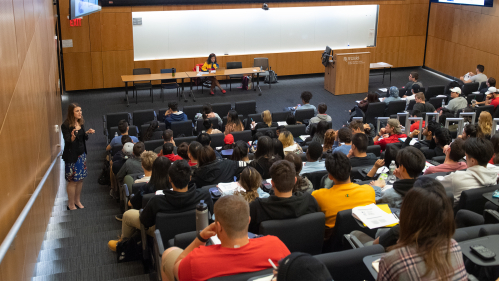Students in a lecture hall