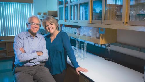 Maria Gloria Dominguez-Bello of the Department of Biochemistry and Microbiology and Martin Blaser, the Henry Rutgers Chair of the Human Microbiome