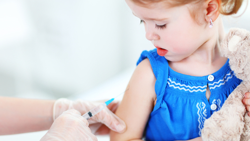 Child getting vaccinated 