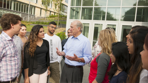 President Robert Barchi and Students