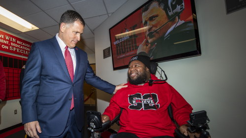 Eric LeGrand with Schiano at Hiring Presser