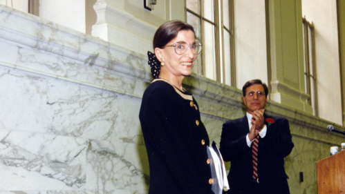 Ruth Bader Ginsburg at 15 Washington St. in Newark