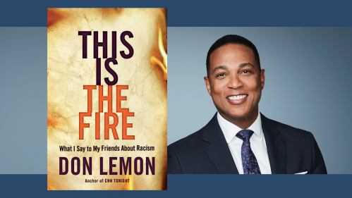 composite of CNN anchor Don Lemon and his new book cover