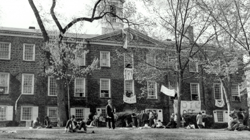  May 1970, Rutgers students gathered at Old Queens at Rutgers University–New Brunswick