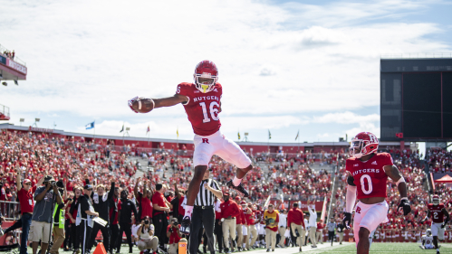 Max Melton touchdown Rutgers Football Temple 9.4.21