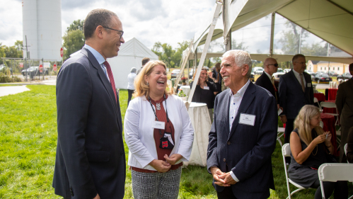 RCAAS Dedication Ceremony Jonathan Holloway Mel Karmazin Lavinia Boxill