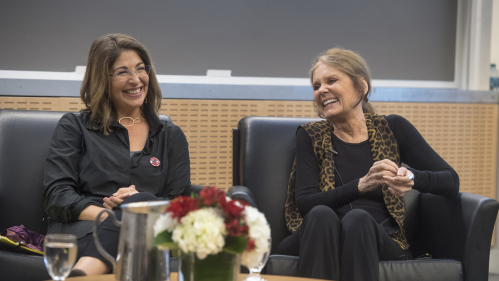Naomi Klein and Gloria Steinem 