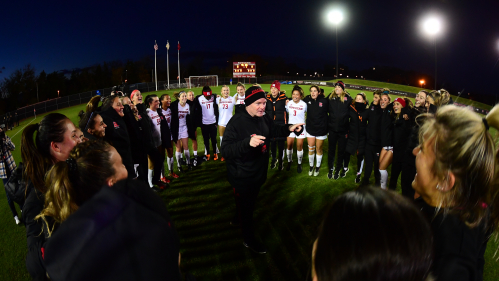 Women's Soccer Team Huddle