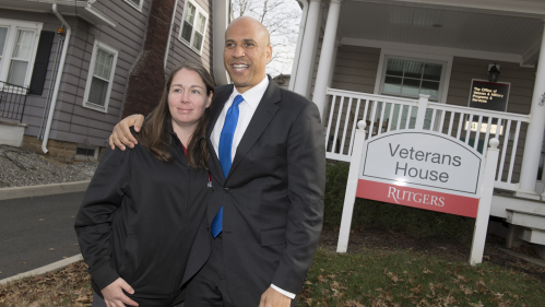 Ann Treadaway with Sen. Cory Booker