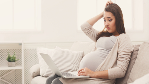 confused woman on laptop