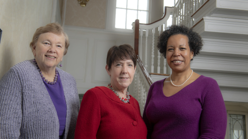 Susan Carroll, from left, Debbie Walsh and Kimberly Peeler-Allen with the Center for American Women and Politics