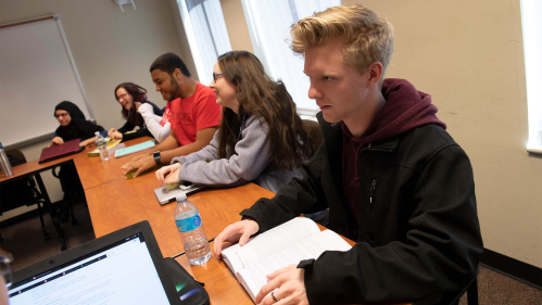 Camden College of Arts and Sciences students in class