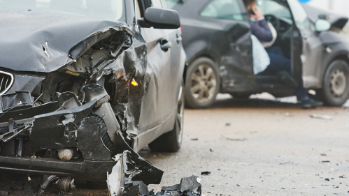 Photo of a car crash 