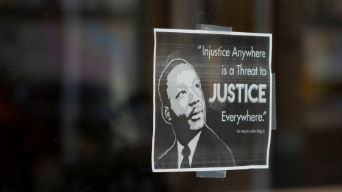 Martin Luther King Jr quote on a poster