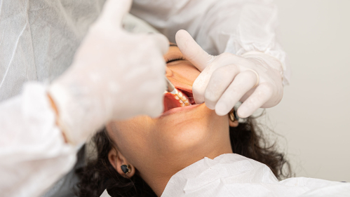 dentist injects patient