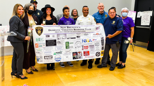 members of the New Brunswick domestic violence rally planning