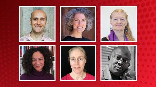 The six Fulbright Scholars from Rutgers are displayed in two rows of headshots.