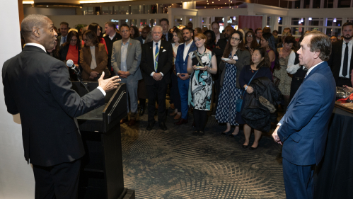 President Tate left with Speaker Coughlin 