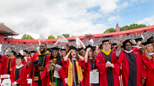 Students at Commencement 