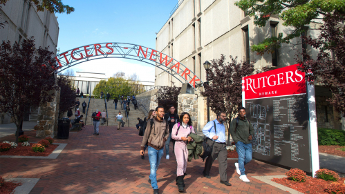 Students on the Newark campus