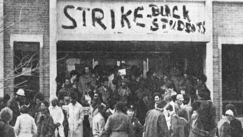 Black students at Rutgers University–Camden occupied the College Center in 1971