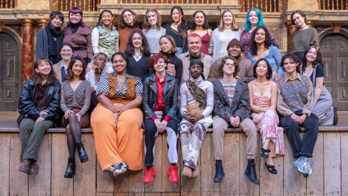 Students at the Globe Theater