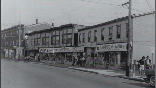 Streetview of House of Hits and Nathan's Shoes along Springwood Avenue in Asbury Park.