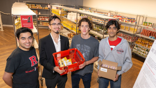 Rutgers students at the Food Hotline