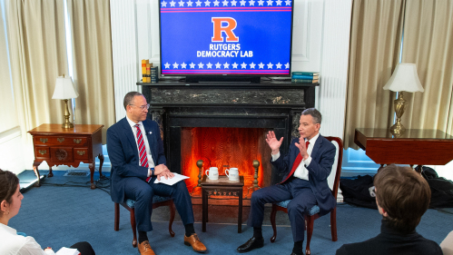 President Jonathan Holloway and Jeffrey Rosen, president and CEO of the National Constitutional Center