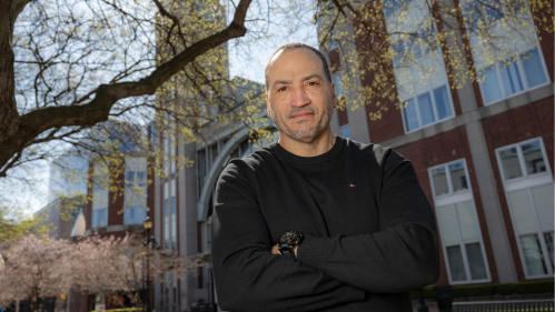 Efren Mercado on the Rutgers-Newark campus