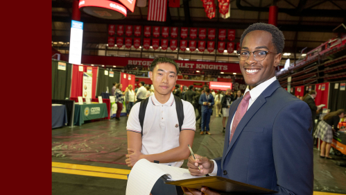 Students at the Rutgers Fall Career & Internship Mega Fair