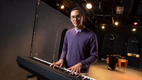 Senior Kyle Cao is a pianist and vocalist who says his introduction to musical theater in high school changed his world.