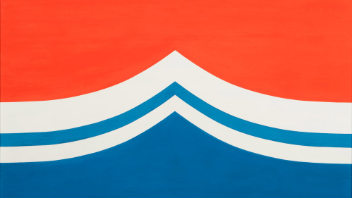 "The White Wave" is a 1978 oil on canvas painting by Leonhard Lapin from the series "Signs."