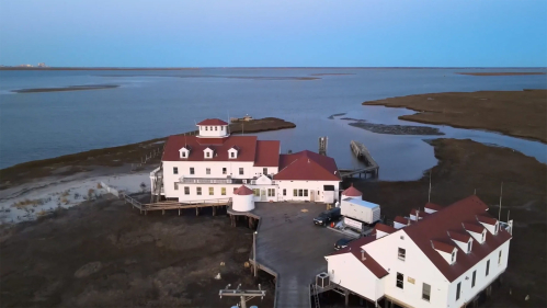 Aerial view of the Rutgers Marine Field Station