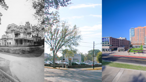 The corner of Hamilton Street and College Avenue has seen much change throughout Rutgers' history. The Robert Wood Victorian Mansion was demolished to make way for parking, and later, that lot became the sight of The Yard and Sojourner Truth Apartments.
