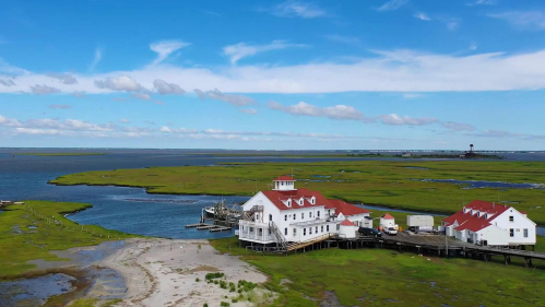  The makers of the documentary "Marine Field Station: The Retreat" used a drone for this aerial shot of the Rutgers research station in Tuckerton, N.J.