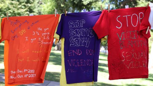 The Clothesline Project is one of the programs the Office of Violence Prevention and Victim Assistance runs in honor of Domestic Violence Awareness Month.