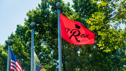 Flags on campus